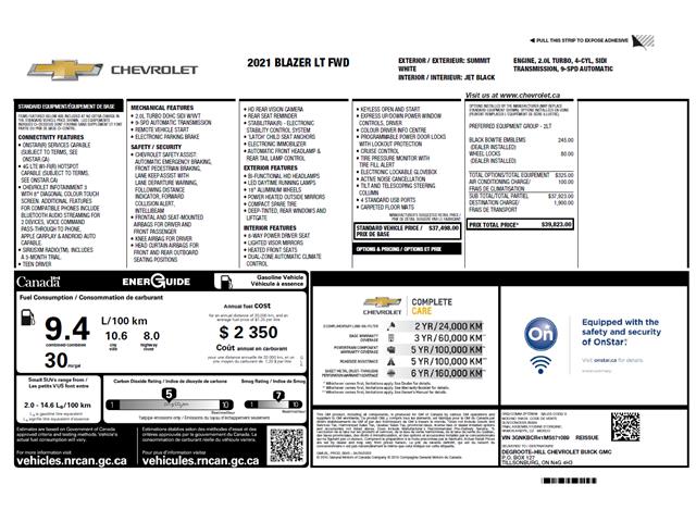 2021 Chevrolet Blazer LT (Stk: T060A) in Grimsby - Image 3 of 27