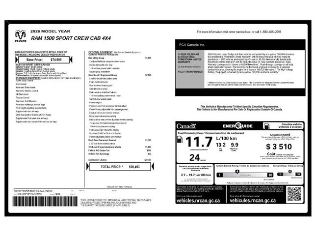 2026 RAM 1500 Sport (Stk: 260180) in Windsor - Image 25 of 25