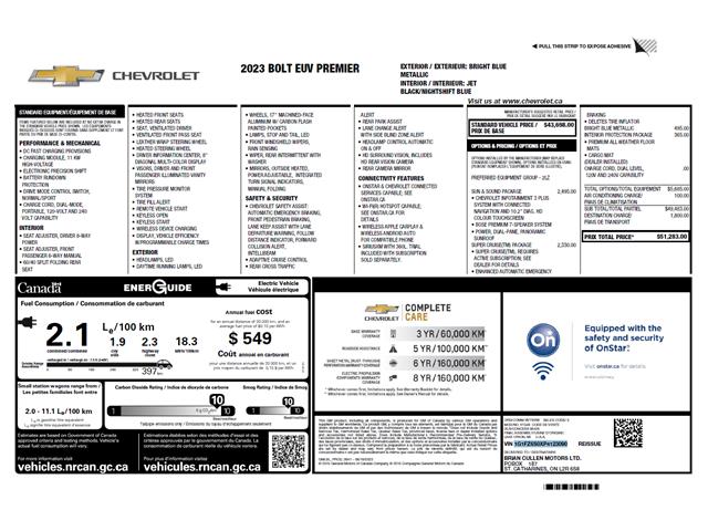 2023 Chevrolet Bolt EUV Premier (Stk: R688A) in Grimsby - Image 3 of 24