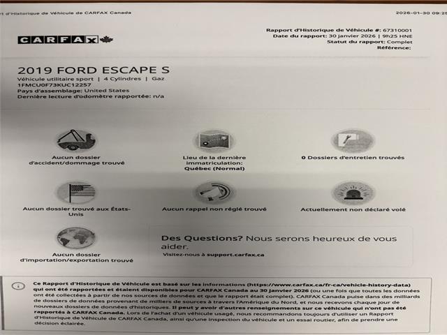 2019 Ford Escape S (Stk: 2752) in Hawkesbury - Image 19 of 19