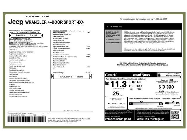 2026 Jeep Wrangler Sport (Stk: 260213) in Windsor - Image 22 of 22