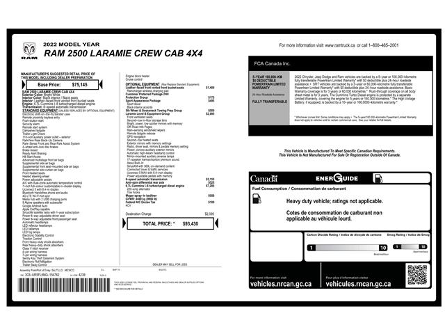 2022 RAM 2500 Laramie (Stk: U3945A) in Hanover - Image 17 of 18