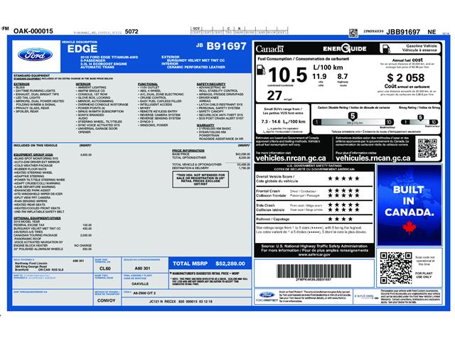 2018 Ford Edge Titanium (Stk: D6S018A) in Oakville - Image 4 of 35