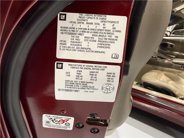 2003 Chevrolet Corvette Base (Stk: 114821) in Watford - Image 36 of 36