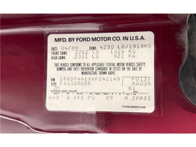 1989 Ford Mustang 5.0 LX Convertible (Stk: 241149) in Watford - Image 30 of 30