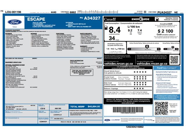 2023 Ford Escape ST-Line (Stk: P7378) in Oakville - Image 4 of 32
