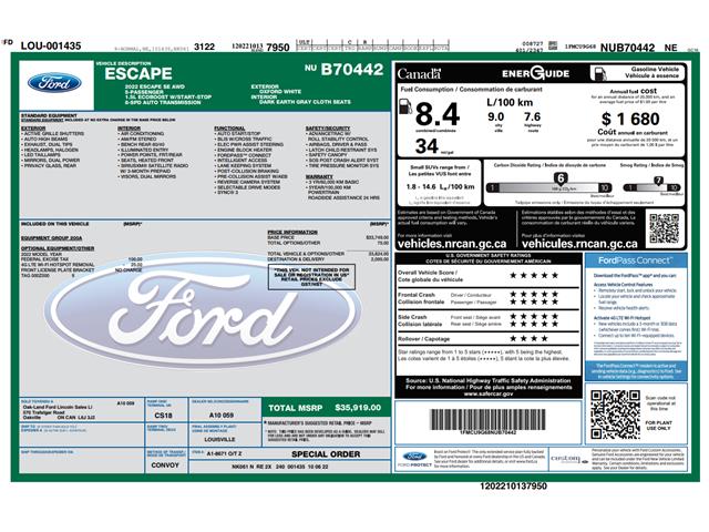 2022 Ford Escape SE (Stk: P7381) in Oakville - Image 4 of 33