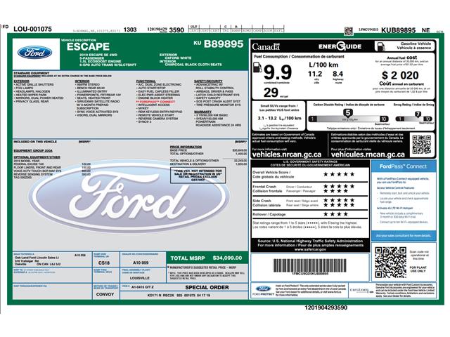 2019 Ford Escape SE (Stk: D5S185A) in Oakville - Image 4 of 31