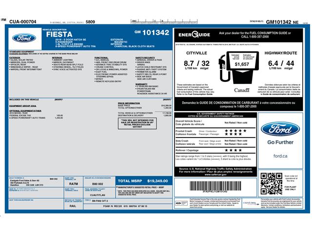 2016 Ford Fiesta SE (Stk: 5B136Z) in Oakville - Image 3 of 28