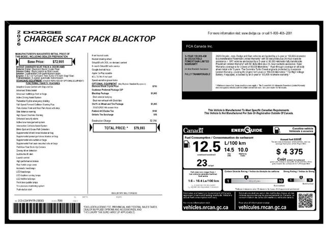 2026 Dodge Charger Scat Pack (Stk: 260283) in Windsor - Image 23 of 23 2026 Dodge Charger Scat Pack (Stk: 260283) in Windsor - Image 23 of 23