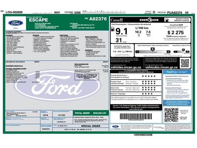 2023 Ford Escape Platinum (Stk: P7403) in Oakville - Image 4 of 28