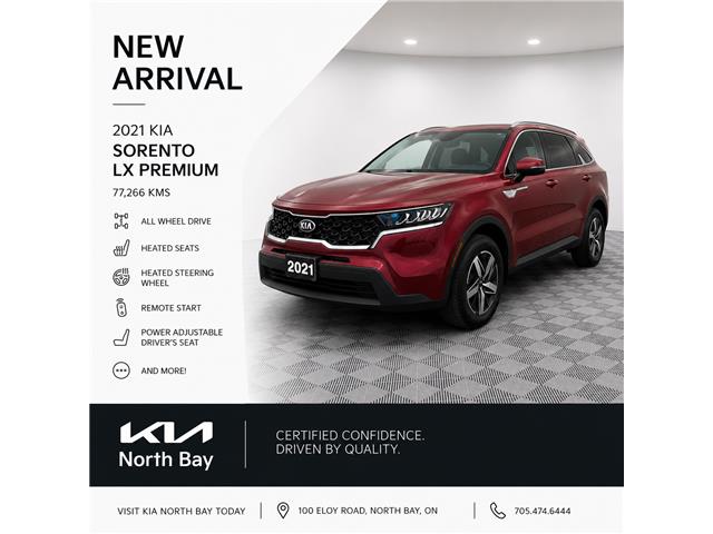 2021 Kia Sorento 2.5L LX Premium (Stk: 26-238A) in North Bay - Image 1 of 12