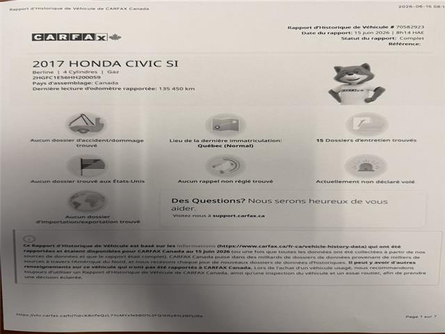 2017 Honda Civic Si (Stk: 2804) in Hawkesbury - Image 20 of 20